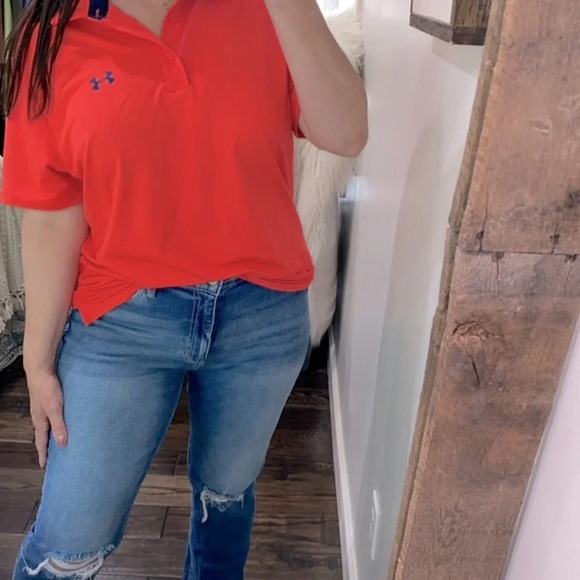 Under Armour orange top size large - Picture 1 of 6